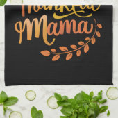 Een dankbare moeder Schattigee Herfst Thanksgiving Theedoek (Gevouwen)