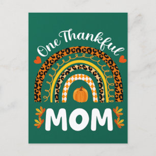 Een dankbare moeder Thanksgiving regenboog herfst Briefkaart