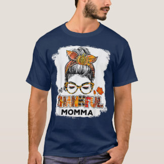 Een dankbare Momma Herfst Costume verlaat de herfs T-shirt