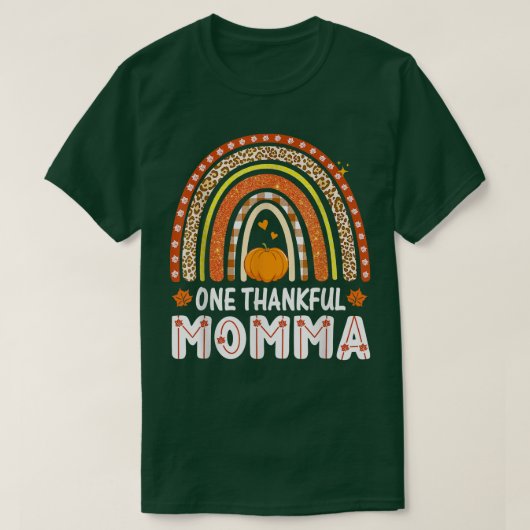 Een dankbare Momma Rainbow Leopard Herfst herfst d T-shirt (Design voorkant)