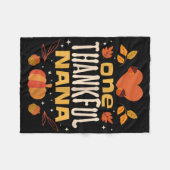 Een dankbare Nana Herfst Thanksgiving Oma Fleece Deken (Voorkant (Horizontaal))