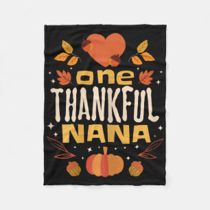 Een dankbare Nana Herfst Thanksgiving Oma Fleece Deken