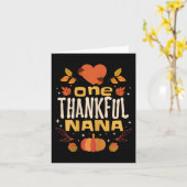 Een dankbare Nana Herfst Thanksgiving Oma Kaart (Gele Bloem)