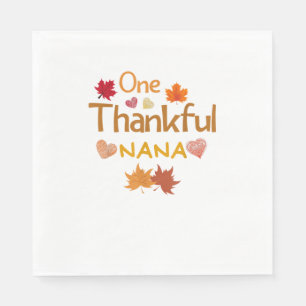 Een dankbare Nana Thanksgiving Dag familie matchin Servet