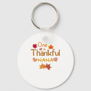 Een dankbare Nana Thanksgiving Dag familie matchin Sleutelhanger