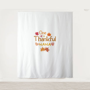 Een dankbare Nana Thanksgiving Dag familie matchin Wandkleed