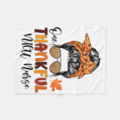 Een dankbare Nicu Nurse Messy Bun Herfst Nurse Dan Fleece Deken (Voorkant (Horizontaal))