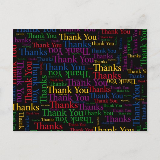 Een dankbare noot om je heel erg te bedanken briefkaart (Voorkant)