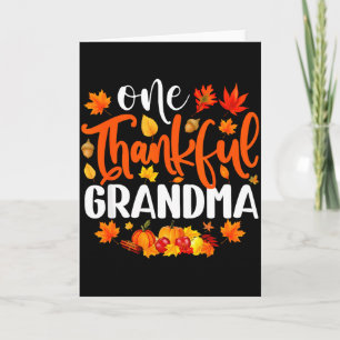 Een dankbare oma Funny Fall Autumn Thanksgiving Kaart