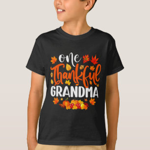 Een dankbare oma Funny Fall Autumn Thanksgiving T-shirt