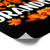 Een dankbare oma Funny Fall Herfst Thanksgiving Poster (Hoek)
