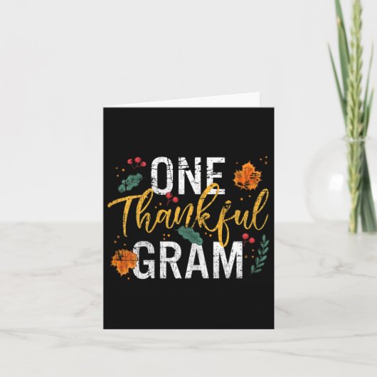 Een dankbare Oma Gram Schattigee Herfst Thanksgivi Kaart (Voorkant)