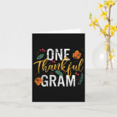 Een dankbare Oma Gram Schattigee Herfst Thanksgivi Kaart (Gele Bloem)
