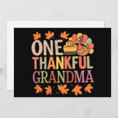 Een dankbare oma Nana kalkoen thanksgiving dag Feestdagenkaart (Voorkant / Achterkant)