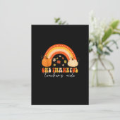 Een Dankbare Ondersteunende Leraar Pompoen Regenbo Kaart (Staand voorkant)