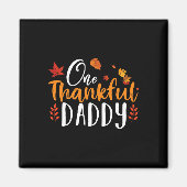 Een dankbare papa leuk Thanksgiving vader Herfst a Magneet (Voorkant)