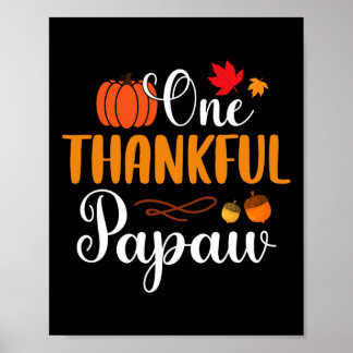 Een dankbare papaw dankzeggende Herfst herfstpompo Poster
