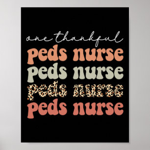 Een dankbare PEDS Verpleegster Herfst Herfst Herfs Poster