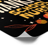 Een dankbare school verpleegkundige Herfst Thanksg Poster (Hoek)