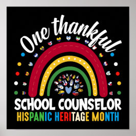 Een dankbare schooladviseur Hispanic Heritage Poster