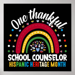 Een dankbare schooladviseur Hispanic Heritage Poster