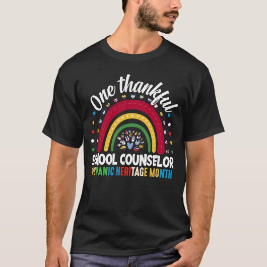 Een dankbare schooladviseur Hispanic Heritage T-shirt (Voorkant)