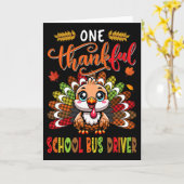 Een dankbare schoolbuschauffeur Thanksgiving baan Kaart (Gele Bloem)