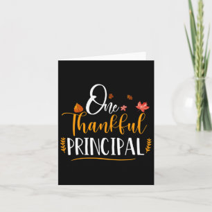 Een dankbare schooldirecteur Fall Thanksgiving Pr Kaart