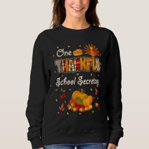 Een dankbare schoolsecretaresse herfst herfst dank trui