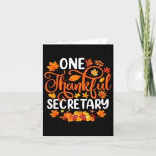Een dankbare secretaresse Funny Fall Herfst Thanks Kaart