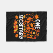 Een dankbare secretaris Grappige Herfst Herfst Tha Fleece Deken (Voorkant (Horizontaal))