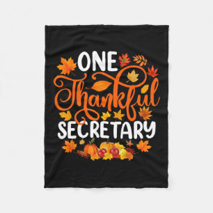 Een dankbare secretaris Grappige Herfst Herfst Tha Fleece Deken