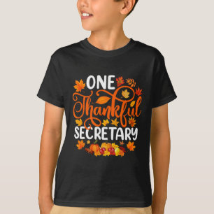 Een dankbare secretaris Grappige Herfst Herfst Tha T-shirt