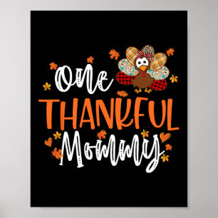 Een dankbare Thanksgiving familie komt overeen met Poster