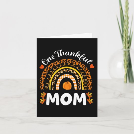 Een dankbare Thanksgiving van mama Rainbow Herfst Kaart (Voorkant)