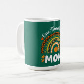 Een dankbare Thanksgiving van mama Rainbow Herfst  Koffiemok (Voorkant links)