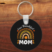 Een dankbare Thanksgiving van mama Rainbow Herfst Sleutelhanger (Voorkant)