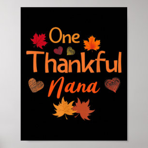 Een dankbare Thanksgiving van nana's schattige her Poster