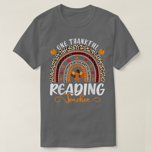 Een dankbare Thanksgiving voor docenten T-shirt (Design voorkant)
