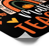 Een dankbare Wiskunde Leraar Grappige Thanksgiving Poster (Hoek)