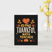 Een dankbare Wiskunde Leraar Herfst Thanksgiving Kaart (Gele Bloem)