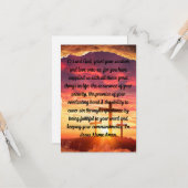 Een dankwast Wenskaart voor dagelijks gebruik Kaart (Voorkant / Achterkant in situ)