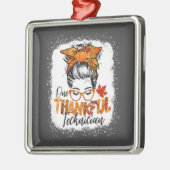 Een dankwoordenaar Thanksgiving vrouwen herfst Metalen Ornament (Links)