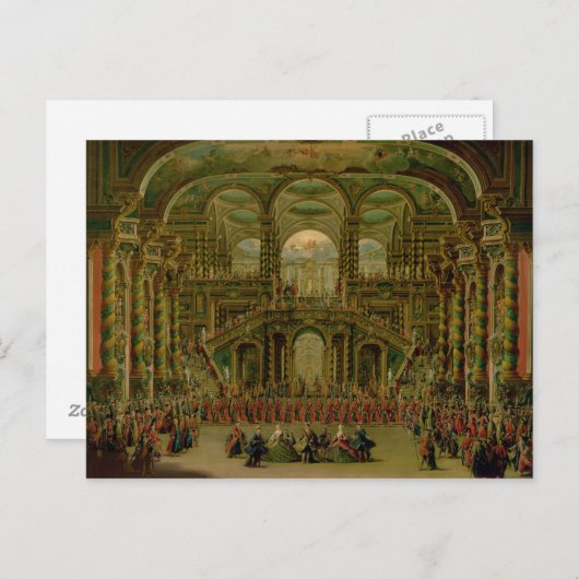 Een dans in een Barok Paleis van Rococo's Briefkaart (Voorkant / Achterkant)