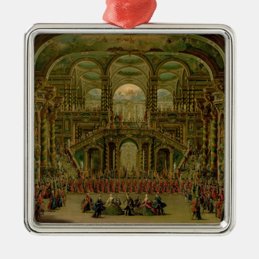 Een dans in een Barok Rococo-paleis Metalen Ornament (Voorkant)