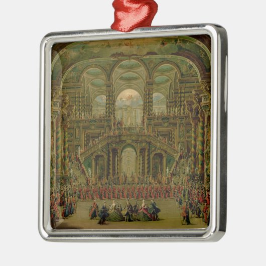 Een dans in een Barok Rococo-paleis Metalen Ornament (Links)