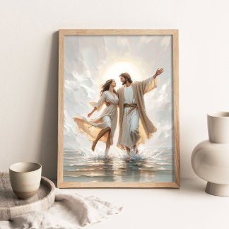 Een Dans op Water, Christelijke Schilderkunst, Jez Poster