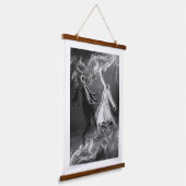 Een dans van goed en kwaad hangend wandkleed (Gebogen)