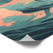 Een dans van golven en zon poster (Hoek)