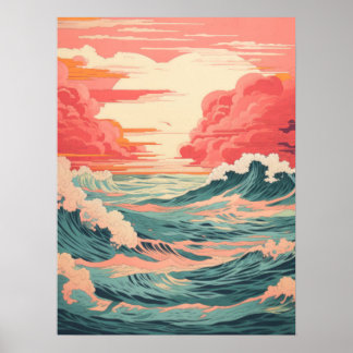 Een dans van golven en zon poster